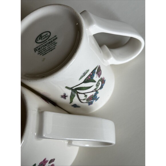 Set of 2 Portmeirion Botanic Garden Hydrangea Forget Me Nots Coffee Yea Mugs - Picture 14 of 14